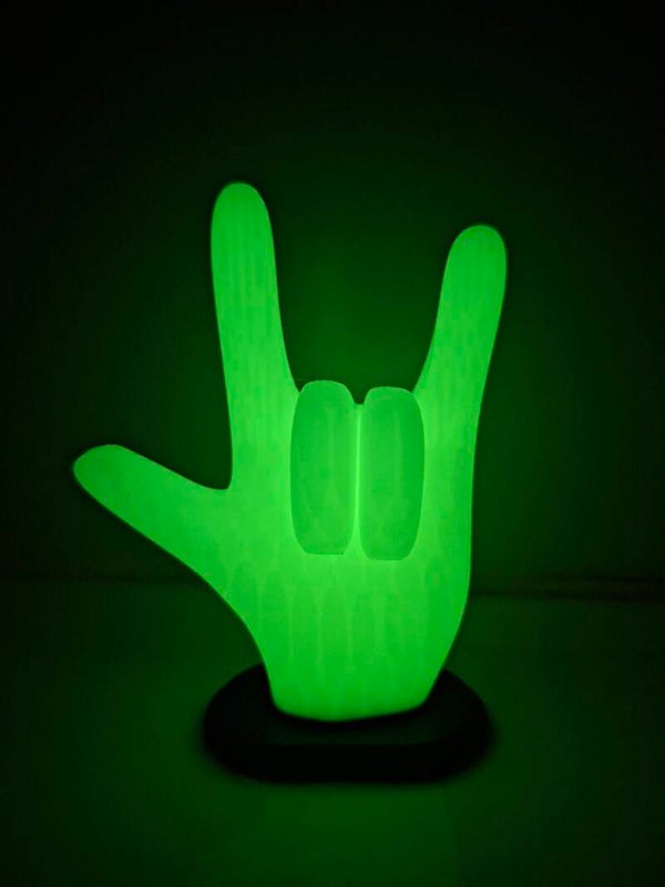 3D Hand ILY (PLA GLOW) Leuchten im Dunkel