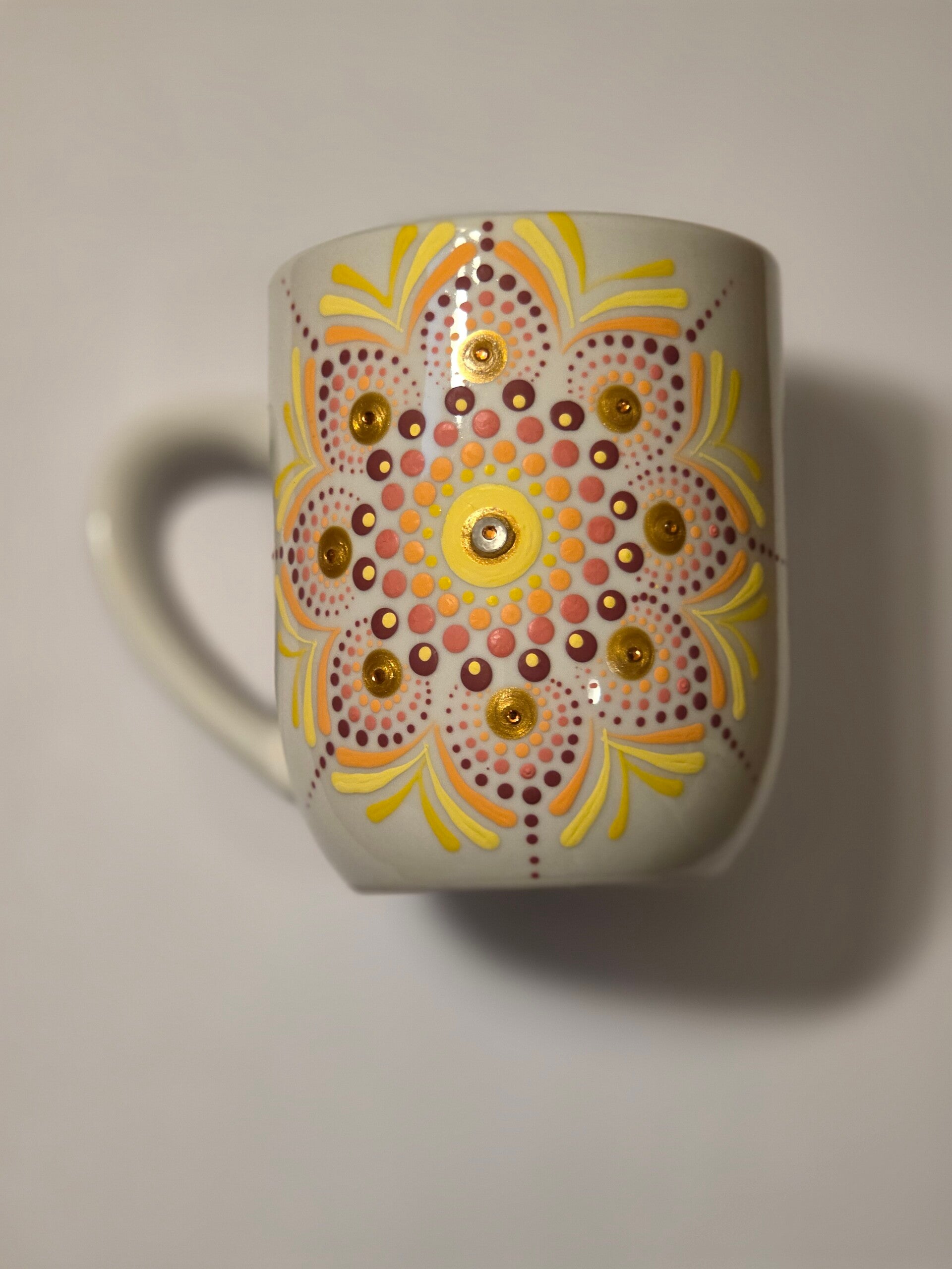 Hand Painted Mandala Mug
