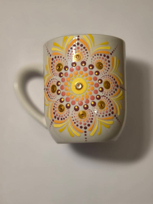 Hand Painted Mandala Mug