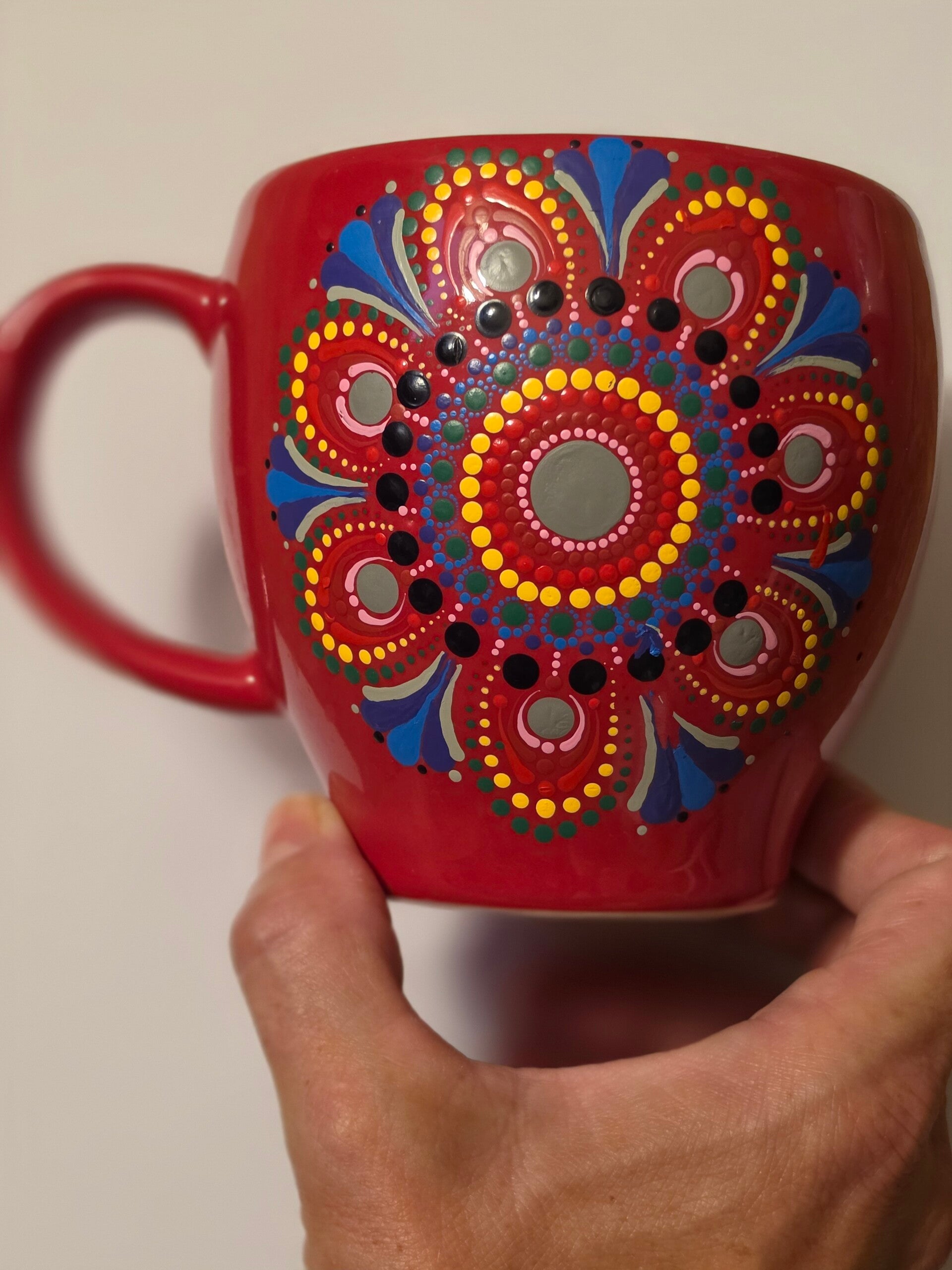 Hand Painted Mandala Mug