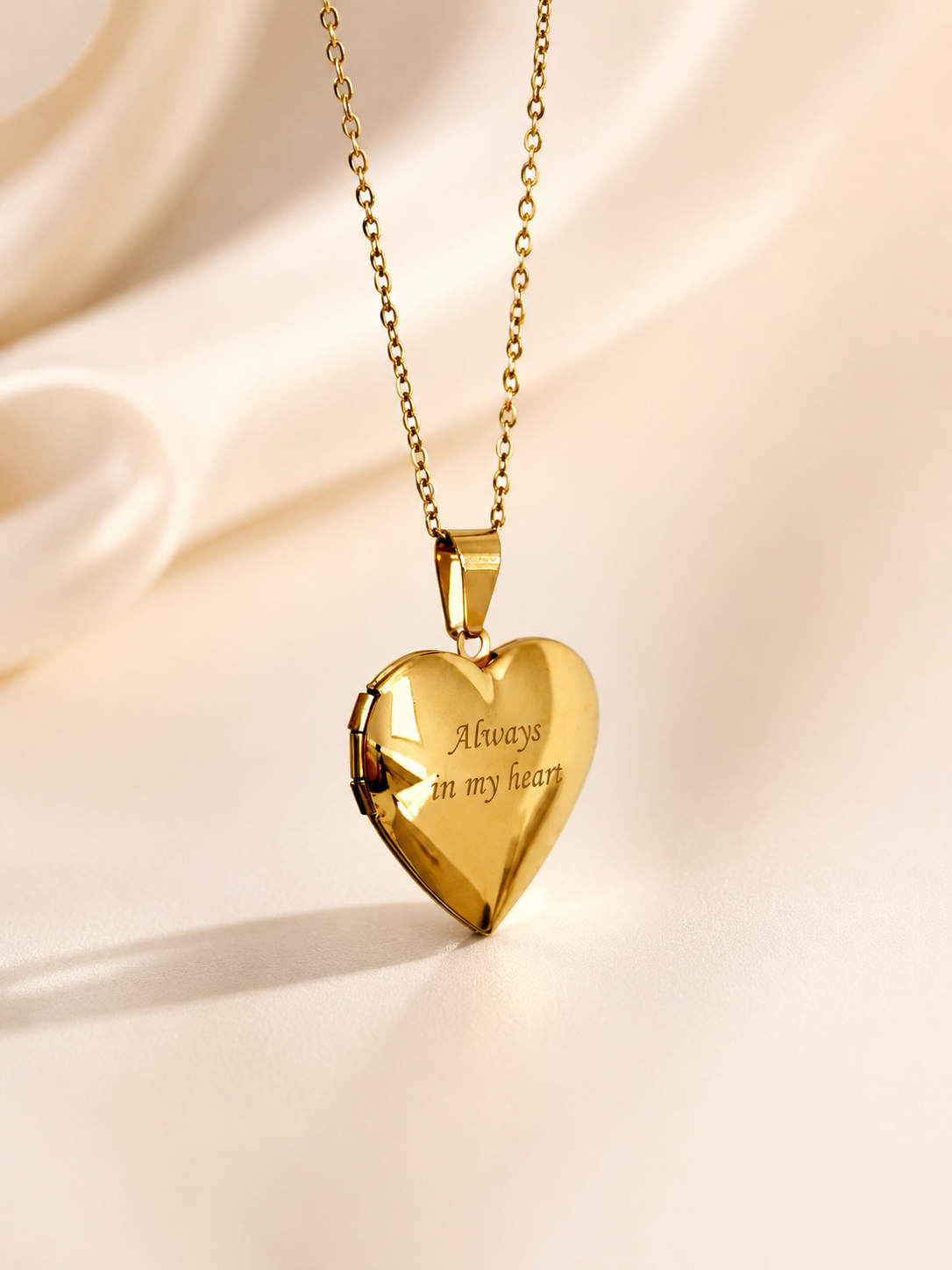 Personalized Locket Necklace • Engraved Photo Keepsake Pendant