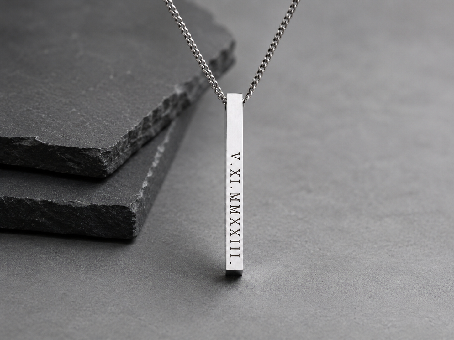 Personalized Bar Necklace | Single or Couples Set | Custom Engraving | Custom Valentine’s gift