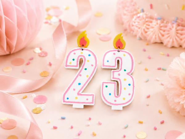Birthday Candle Number Earrings | Custom Age | Lightweight Fun Gift