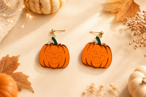 Pumpkin Halloween Statement Earrings
