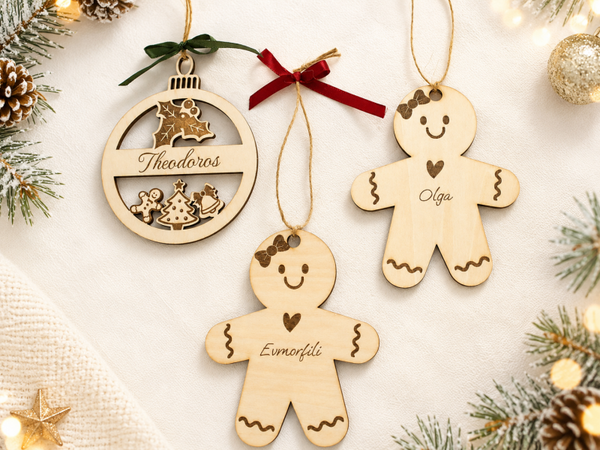 Personalized Christmas Ornament Set (Set of 4) – Custom Names