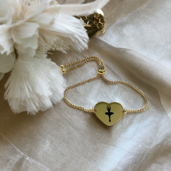 Ballet Heart Bracelet • Adjustable • Personalized Option