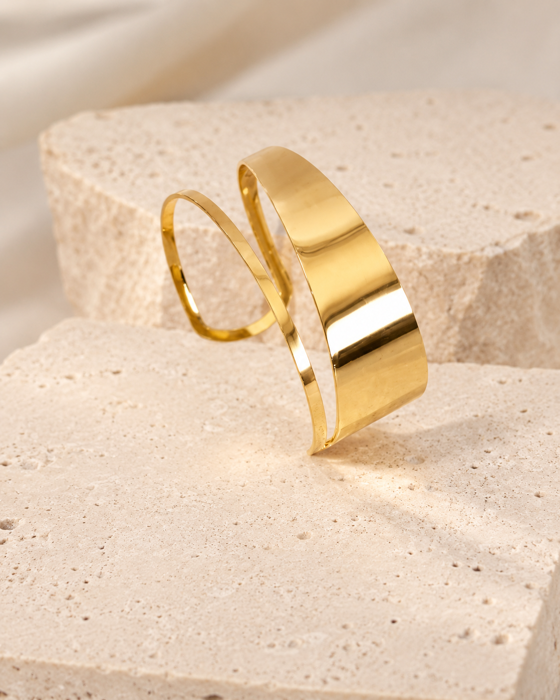 Minimalist Gold Cuff Bracelet