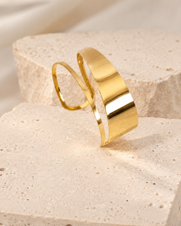 Minimalist Gold Cuff Bracelet