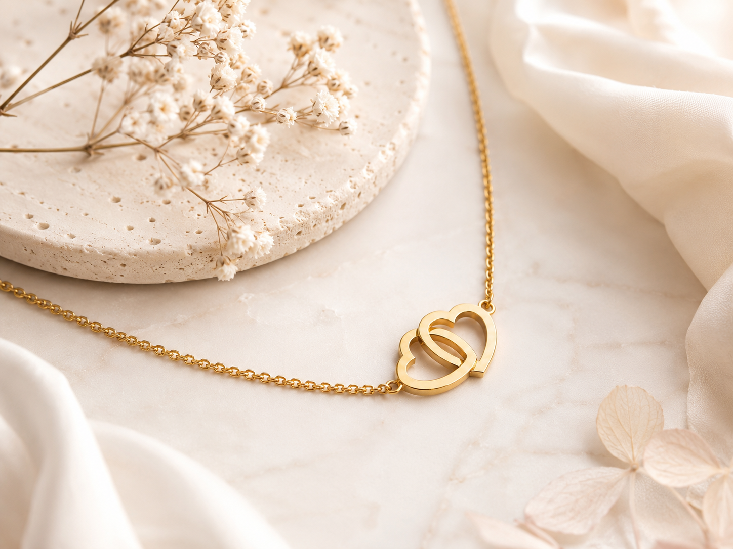 Double Heart Necklace • Symbol of Love & Connection