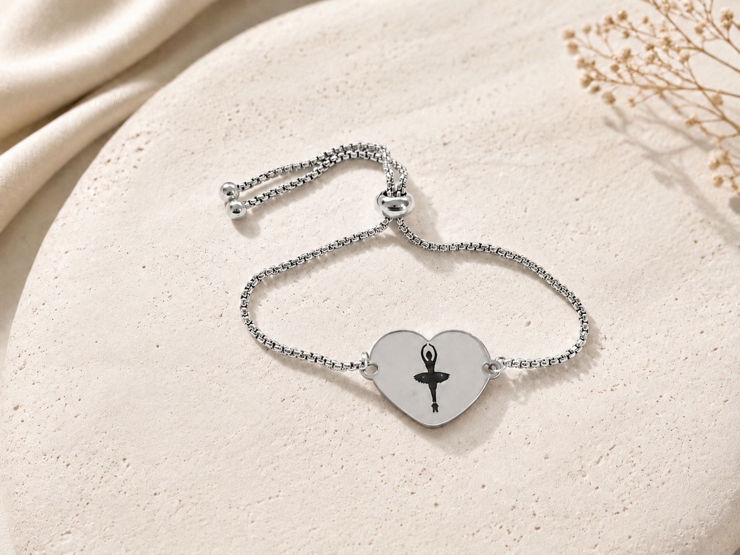 Ballet Heart Bracelet • Adjustable • Personalized Option