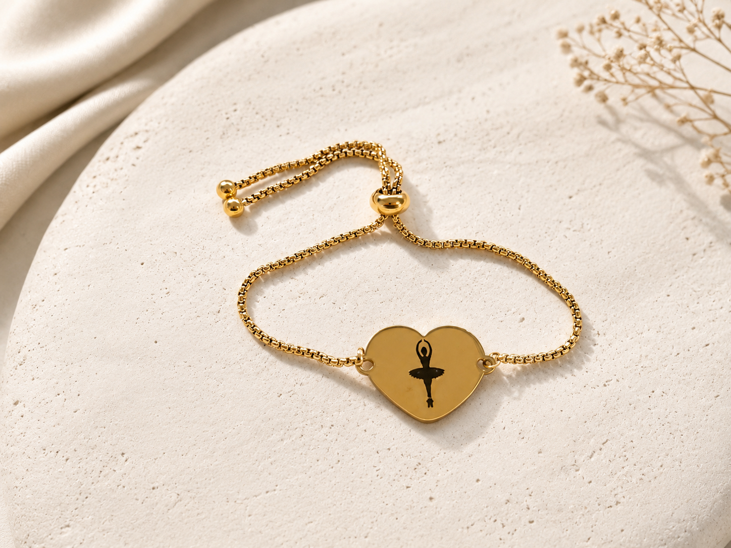 Ballet Heart Bracelet • Adjustable • Personalized Option