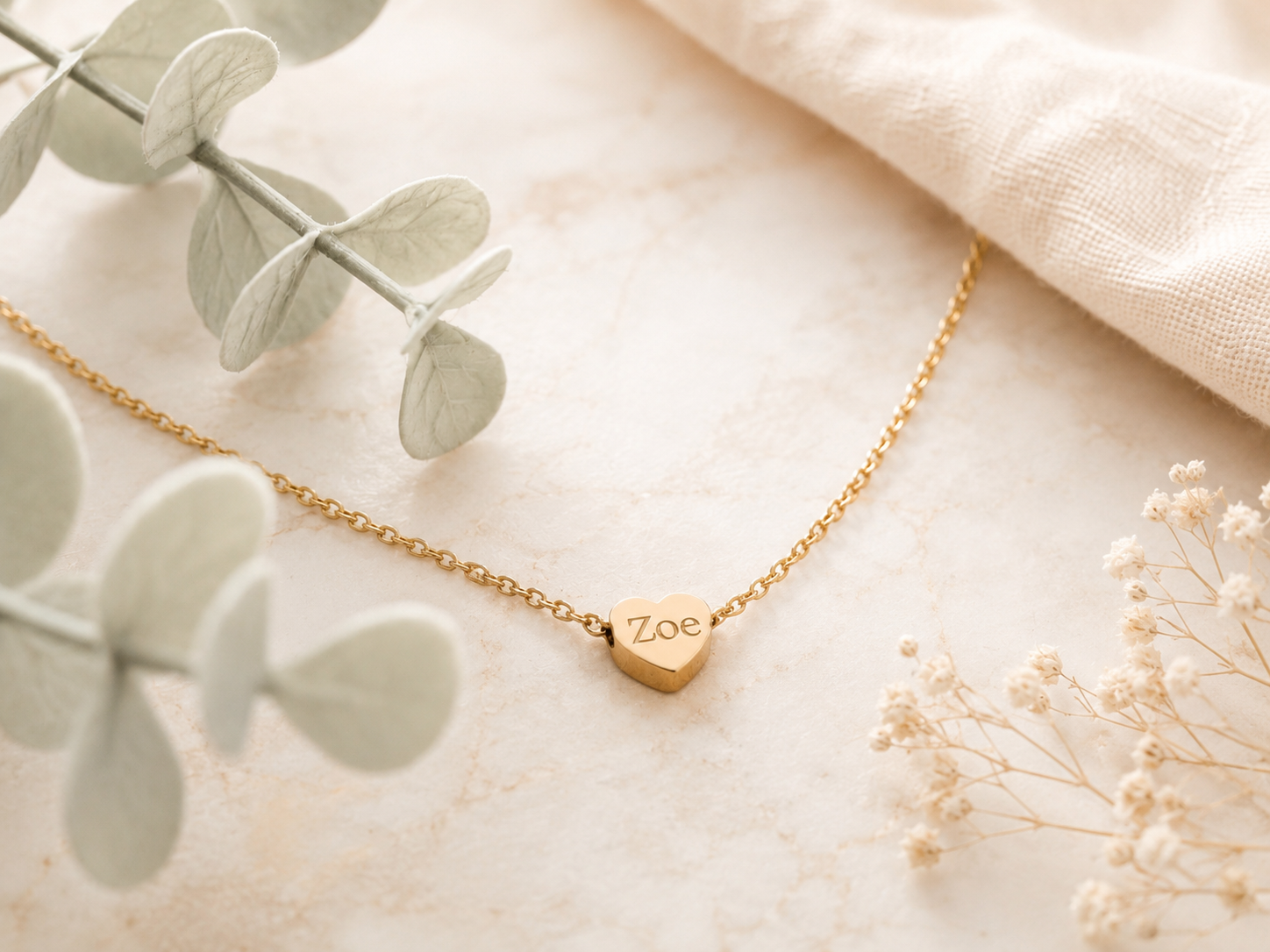 Personalized Mini Heart Name Necklace | Custom Valentine’s gift for her