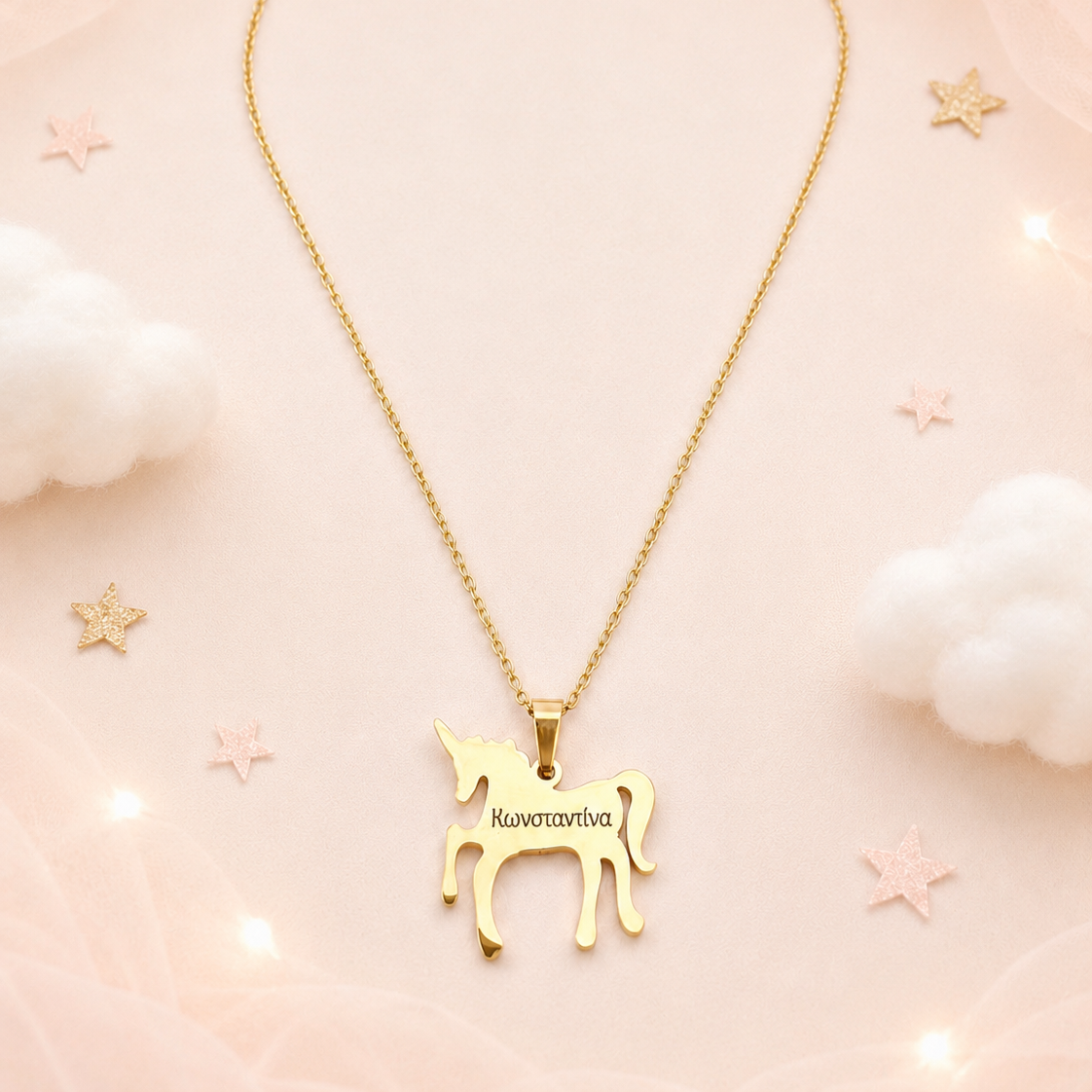 Personalized Unicorn Necklace for Kids