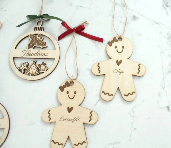 Personalized Christmas Ornament Set (Set of 4) – Custom Names