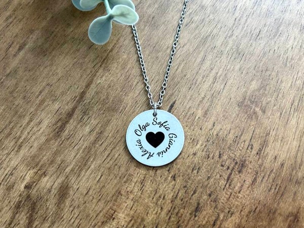 Personalized Family Name Necklace | Stainless Steel Gift for Mom