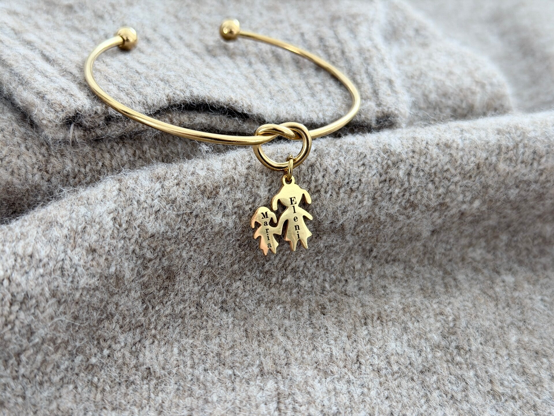 Family Bracelet with Personalized Name Charms