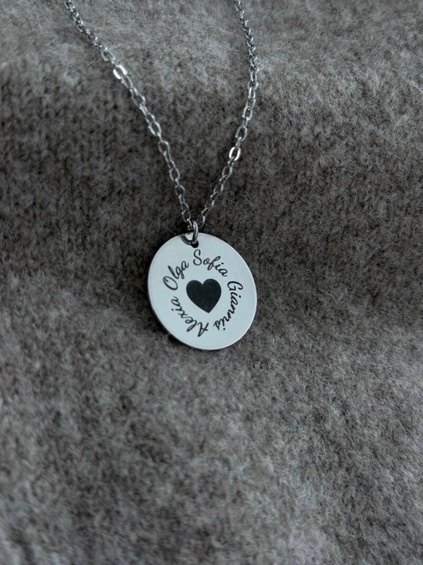 Personalized Family Name Necklace | Stainless Steel Gift for Mom