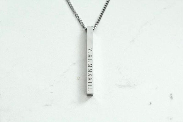 Personalized Bar Necklace | Single or Couples Set | Custom Engraving