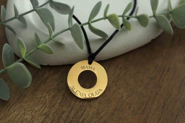 Circle of Life Family Necklace • Personalized Name Ring Pendant