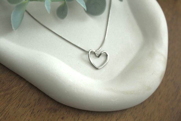 Minimal Open Heart Necklace • Everyday Love