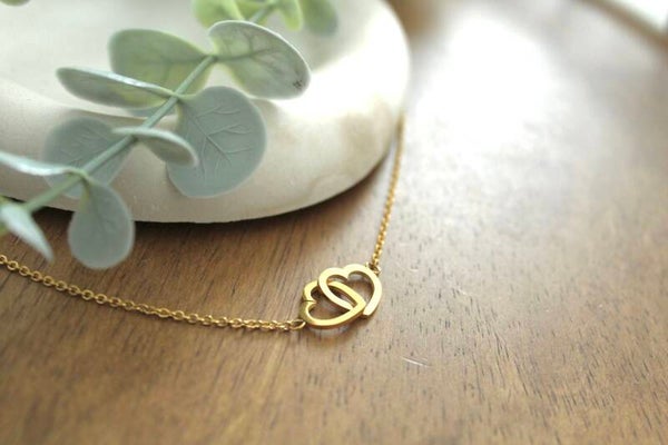 Double Heart Necklace • Symbol of Love & Connection