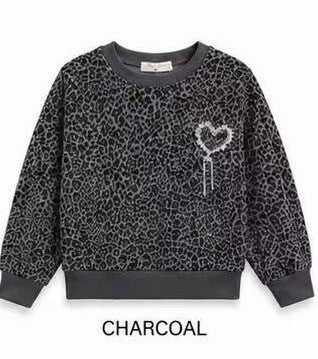 Sweater panterprint charcoal