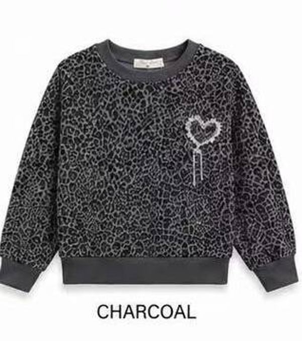 Sweater panterprint charcoal