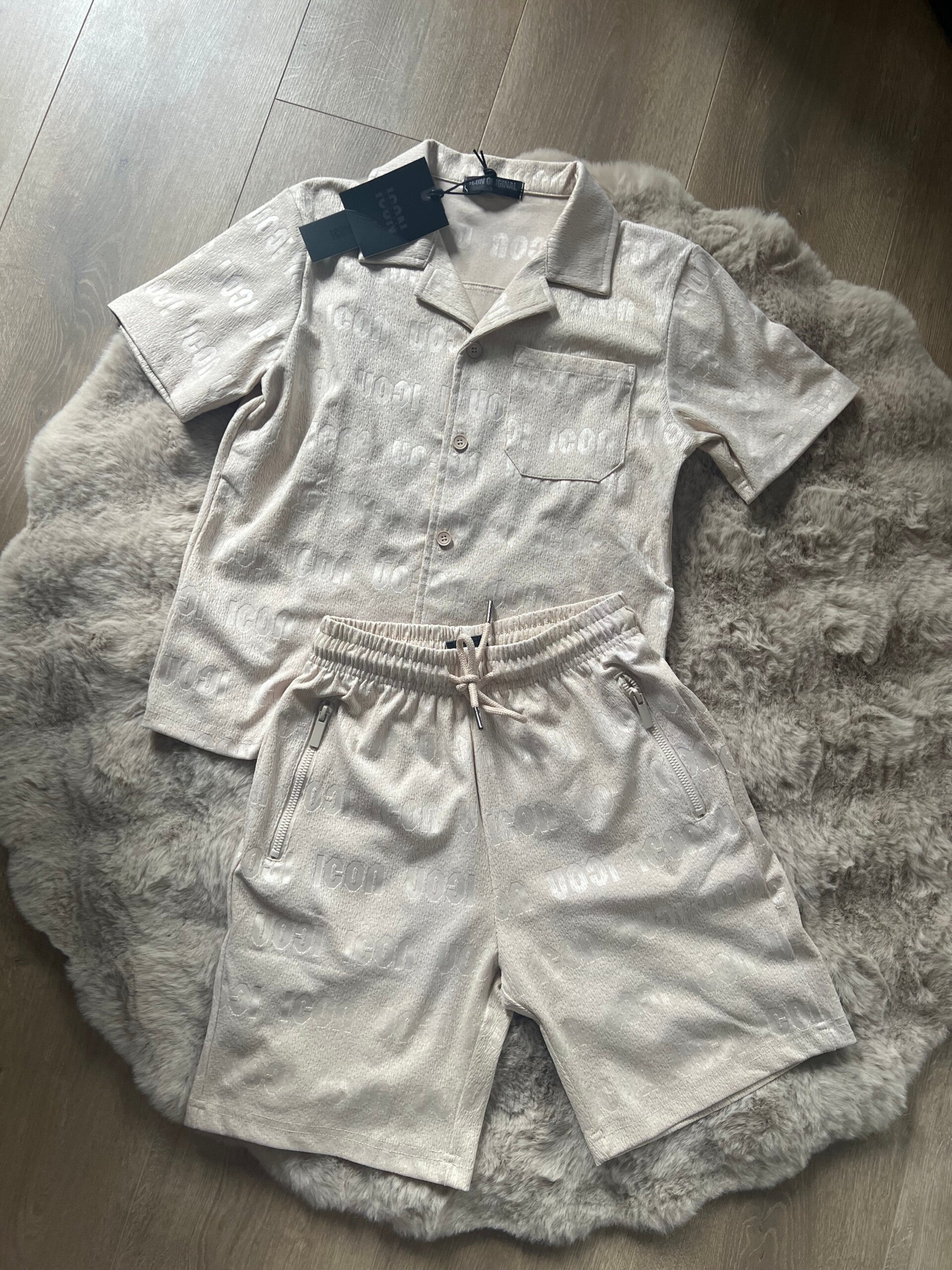 Icon set beige