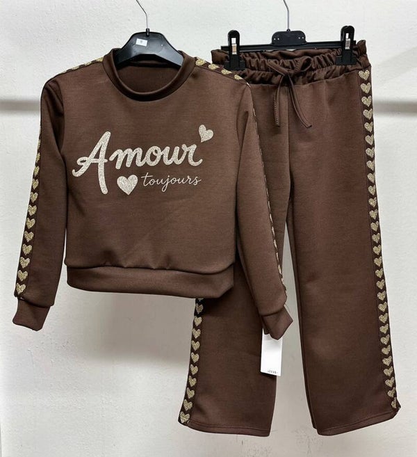 Joggingpak amour bruin