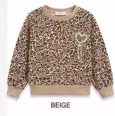 Sweater panterprint beige