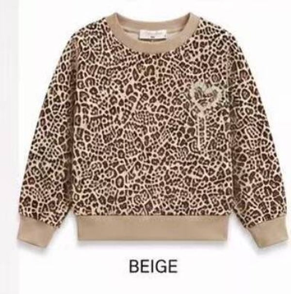 Sweater panterprint beige