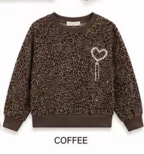 Sweater panterprint coffee