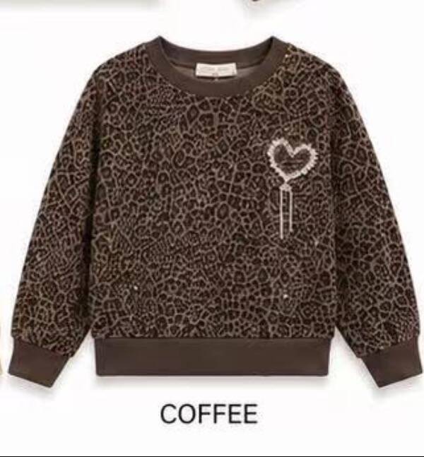Sweater panterprint coffee