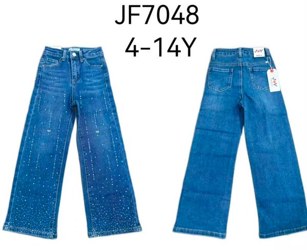 Jean blauw met bling!