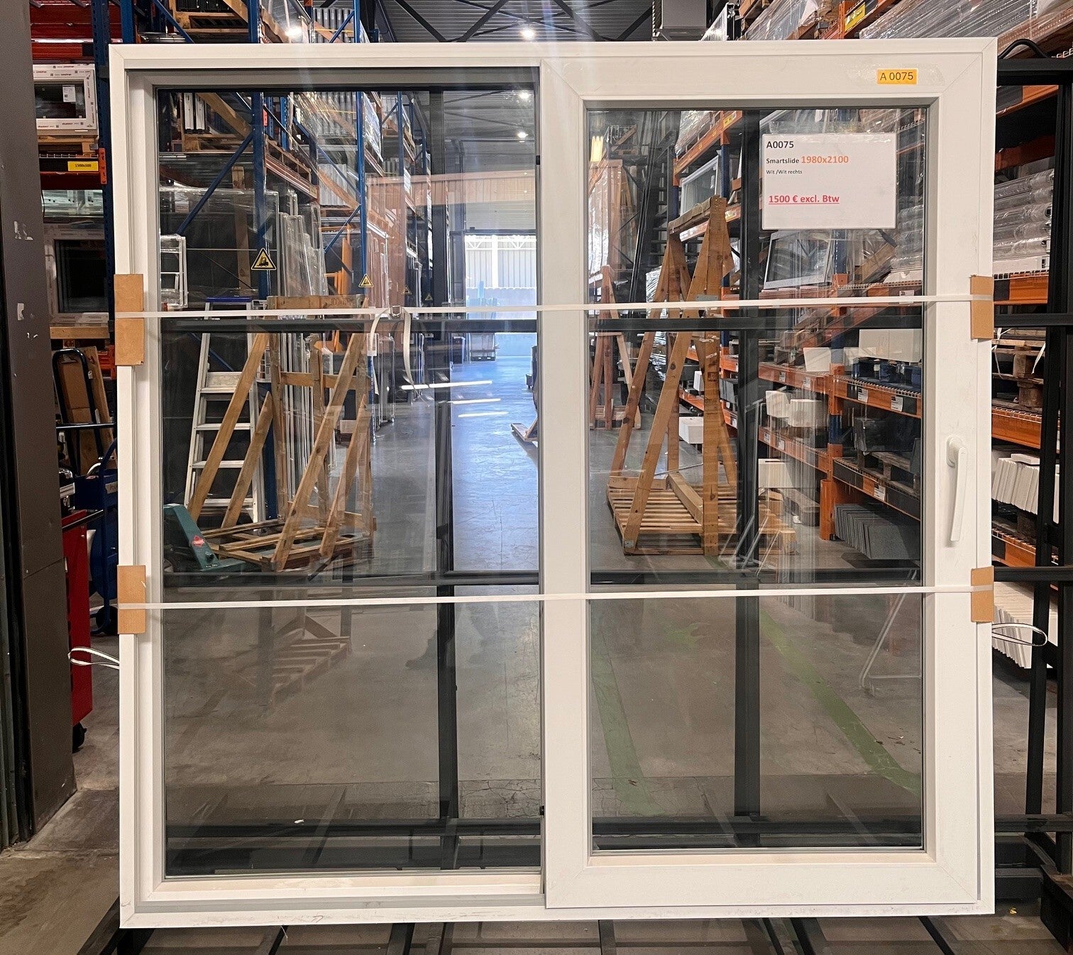 Smartslide (schuifraam) wit, 1980x2100, RECHTS - A0075