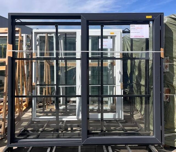 Schuifraam antracietgrijs, 2480x2100, RECHTS - A0076