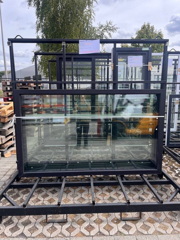 Raam zwart, 2075x1235mm, VAST - A0077 (meerdere stuks voorradig!)