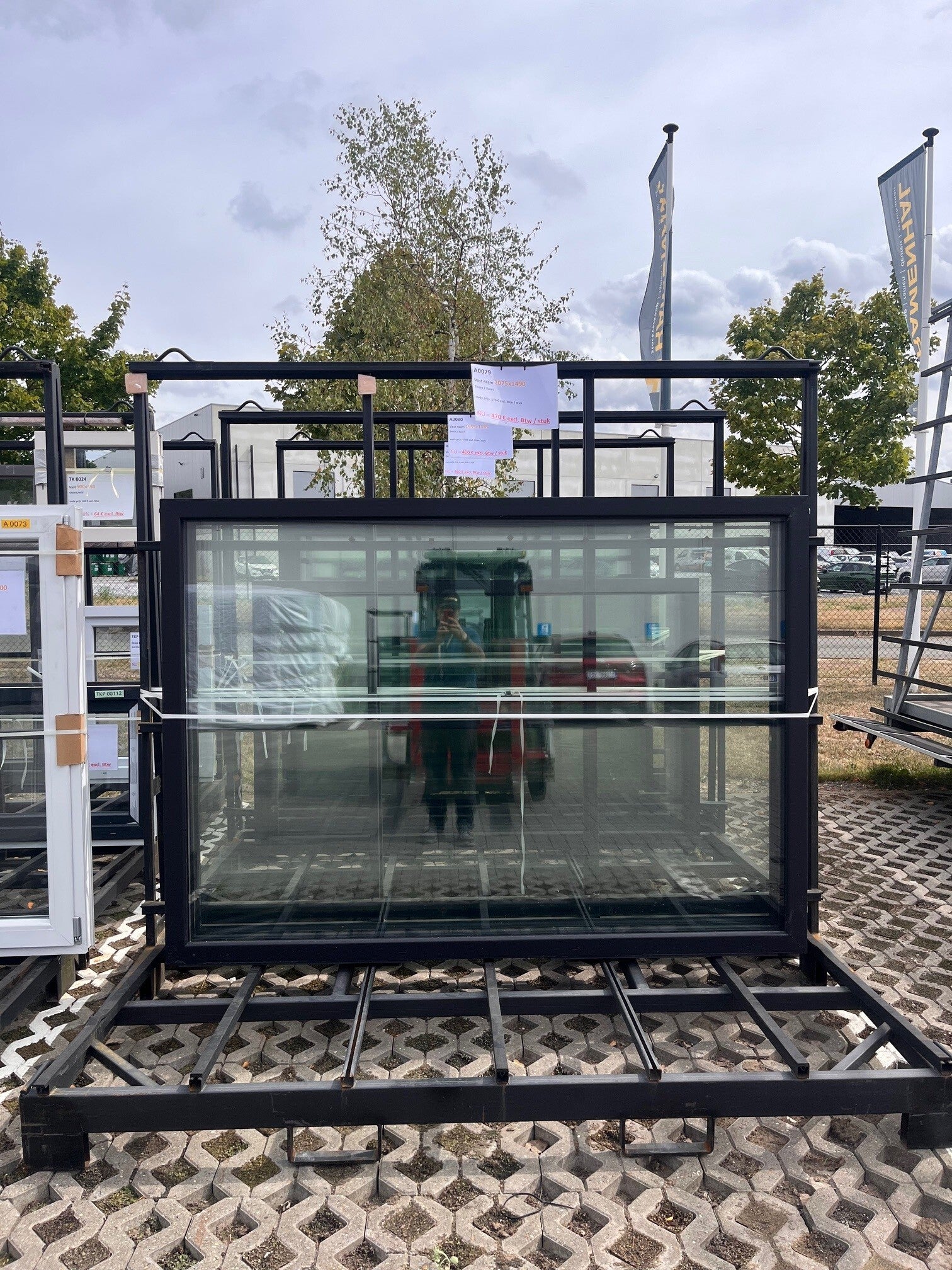 Raam zwart, 2075x1490mm, VAST - A0079 (meerdere stuks voorradig!)