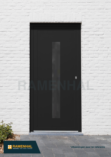 Deur zwart, sierpaneel, rechthoek (1x), 980x2100 mm