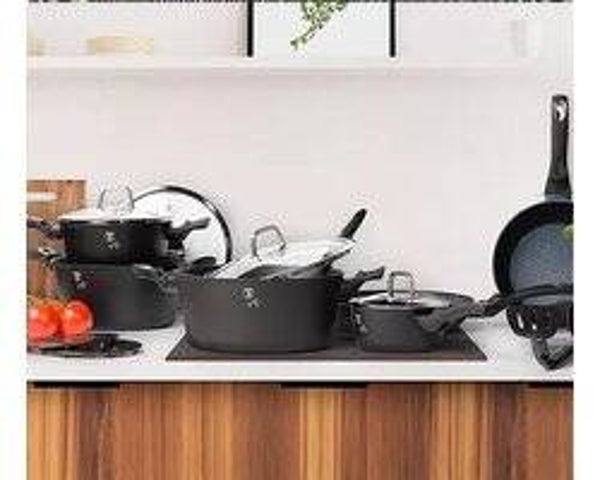 15 delige pannenset van Berlinger Haus Mat Zwart