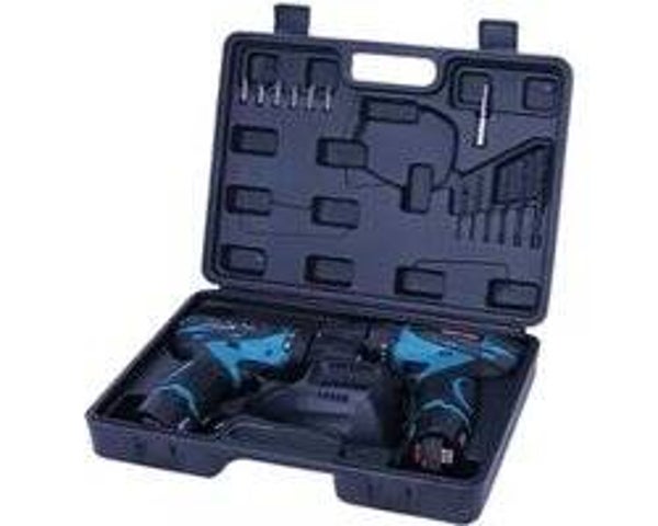 2 accuboormachines met opbergkoffer