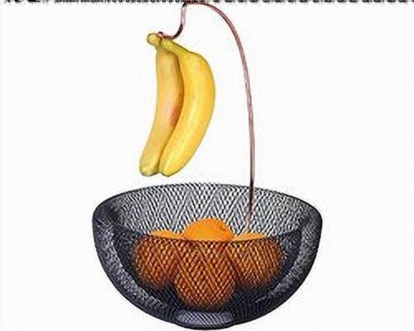 Berlinger Haus  BH-6770 Fruitschaal zwart rosé  Fruitschaal met bananen of druivenhouder