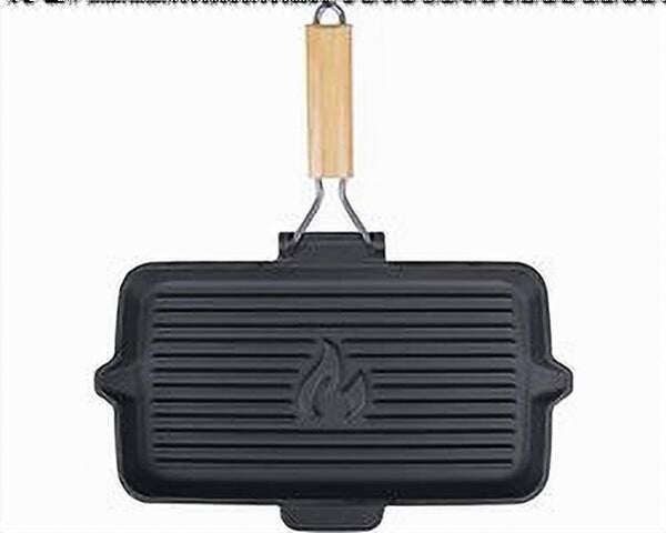 Buccan - Gietijzeren Grill pan - 34cm - Zwart