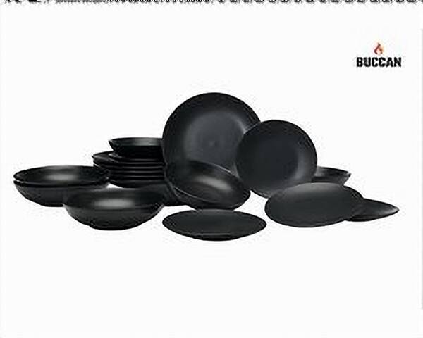 Buccan borden set - Matt Onyx - zwart - 18pcs50x200