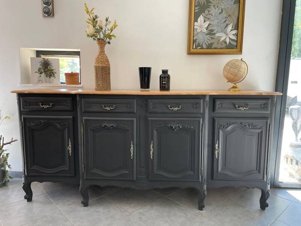 Augustine : Enfilade en merisier rénovée et relookée