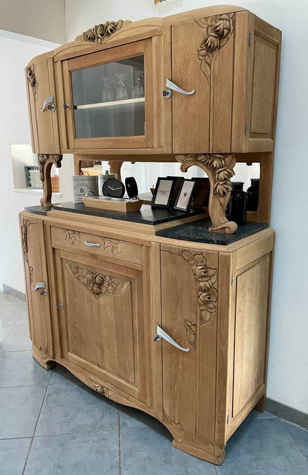 Siméon : Buffet Art déco années 20-30 en chêne rénové