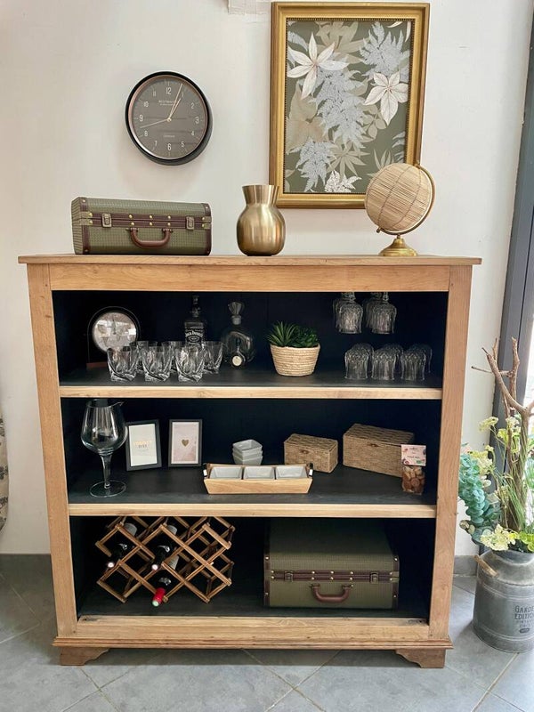Gédéon : Buffet/meuble-bar/vaisselier en chêne