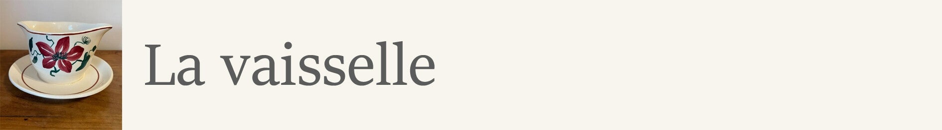 La vaisselle 