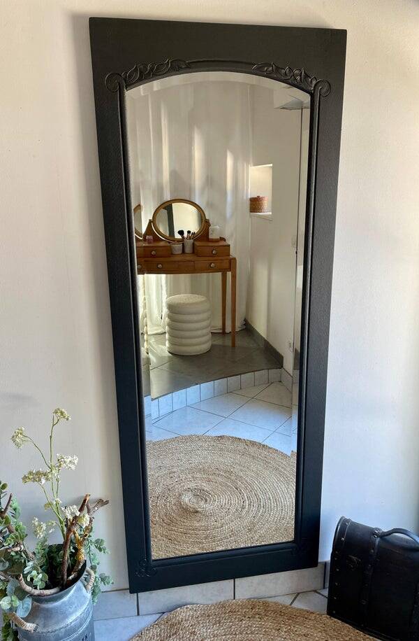 Miroir ancien biseauté à poser ou accrocher