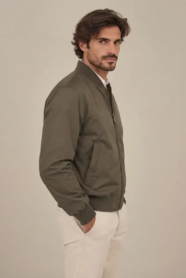 Bomber Verde con zip